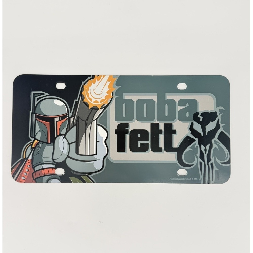 Star Wars Boba Fett GTA Grand Theft Auto Parody Plastic License Plate 2003